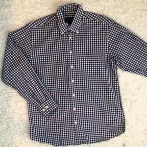 Scott Barber Collar Plaid Long Sleeve Size Medium